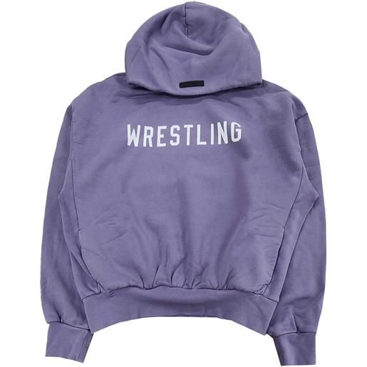 FEAR OF GOD ESSENTIALS felpa pesante con cappuccio - viola