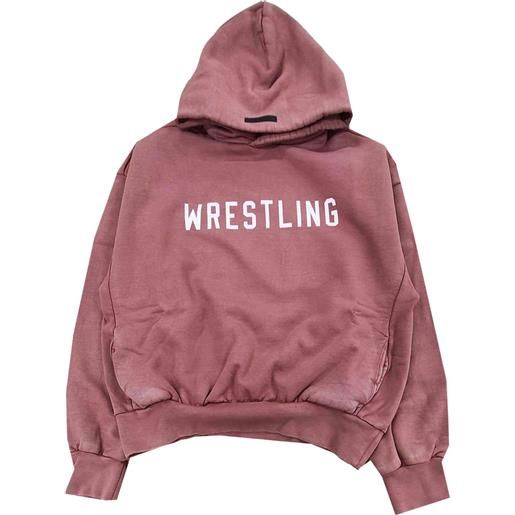 FEAR OF GOD ESSENTIALS felpa pesante con cappuccio - rosso