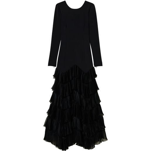 TWINSET abito lungo plissettato - nero