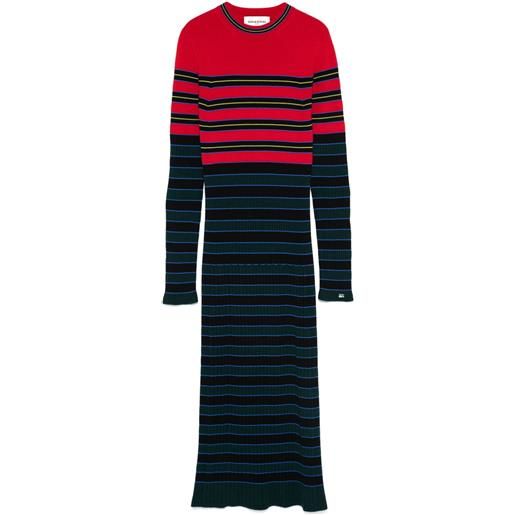 Sonia Rykiel abito midi a righe - blu