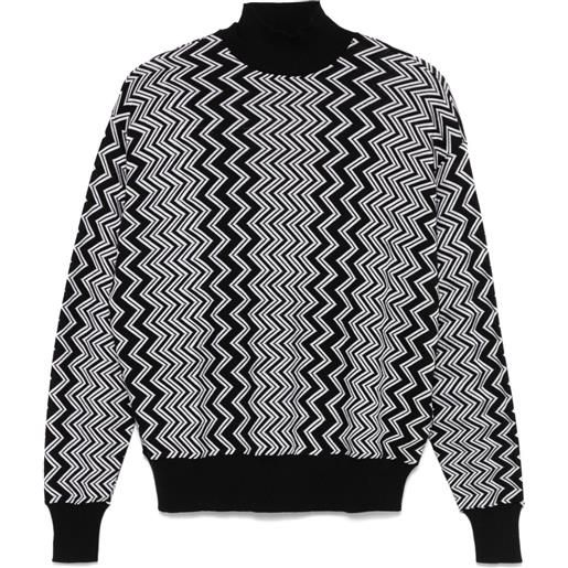 Missoni maglione con motivo a zigzag - nero
