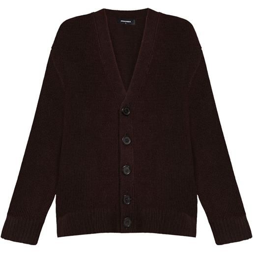 DSQUARED2 cardigan pesante - marrone