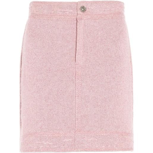 Barrie minigonna con cuciture a contrasto - rosa