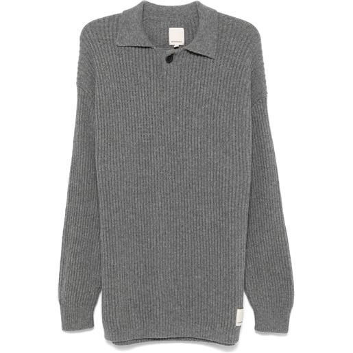 Emporio Armani polo a coste - grigio