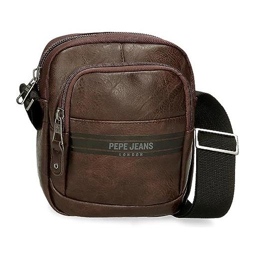 Pepe Jeans horley - borsa messenger da uomo, marrone, taglia unica, borsa a tracolla piccola