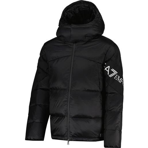 EA7 EMPORIO ARMANI piumino con cappuccio long logo