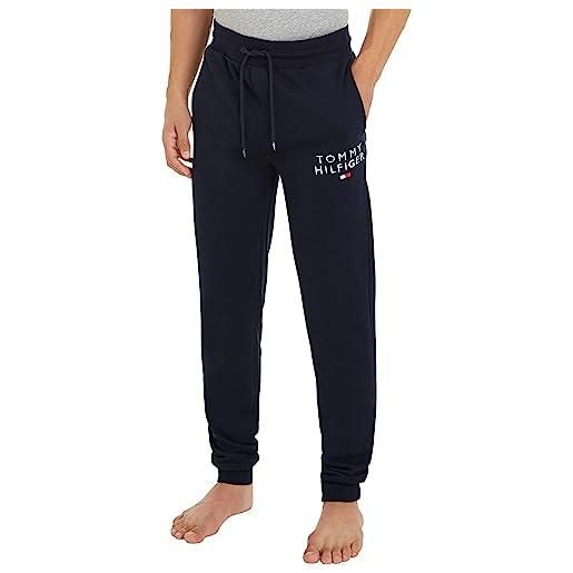 Tommy Hilfiger uomo pantaloni da jogging sweatpants lunghi, blu (desert sky), xl