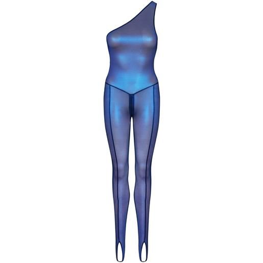 Maison Close tuta intera blue angel asimmetrica