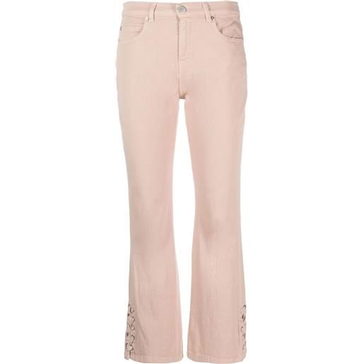 PINKO jeans svasati con applicazione - rosa