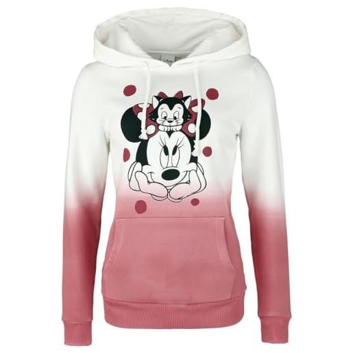 Mickey Mouse minnie & topolino minnie mouse donna felpa con cappuccio multicolore l