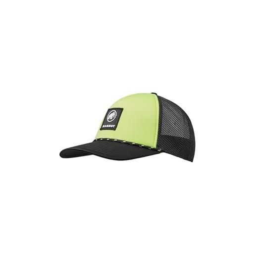 Mammut cappello crag logo nero-neo-lime s-m