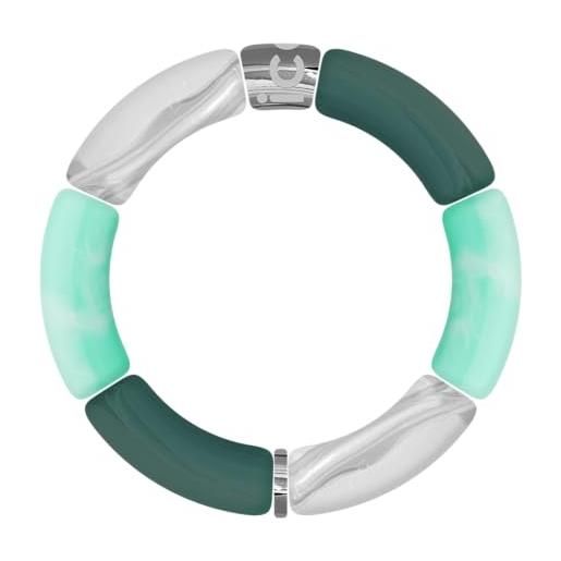 ICE Jewellery Bracciale Donna Bella In Acrilico, Colori Turchese E Lime, Regolabile 16-23 Cm, Resistente Agli Spruzzi