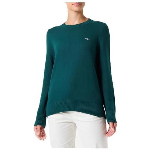 GANT classico cotone c-neck maglione, rosa caramella, s donna