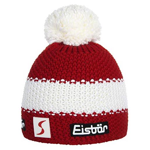 Eisbär, cappello star pon-pon sp, multicolore (rot/white/rot), taglia unica