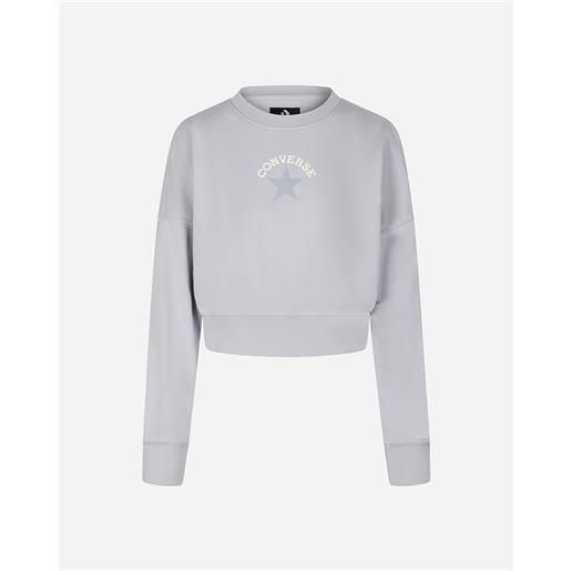 Converse small chuck crop w - felpa - donna - lilla