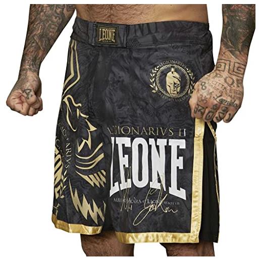 LEONE 1947, legionarivs ii pantaloncino mma, unisex - adulto, nero, xxl, ab790
