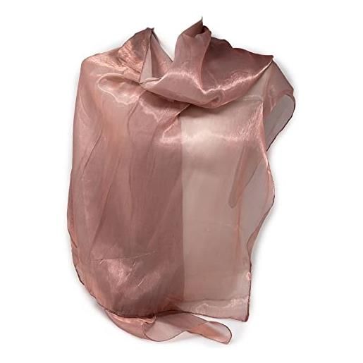 Emila stola rosa donna cerimonia organza coprispalle elegante leggero scialle sciarpa foulard x ragazza fular lurex da matrimonio per abito da sera giorno sposa damigelle primavera estate 2026 rosa antico