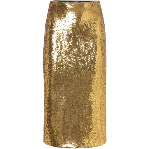ERMANNO FIRENZE gonna midi con paillettes - oro
