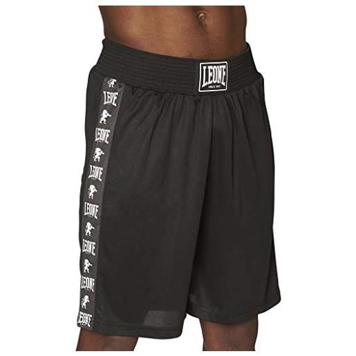 LEONE 1947 boxeur ambassador pantaloncini da boxe, nero, s