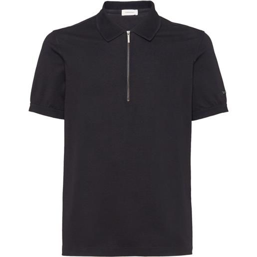 Ferragamo polo con ricamo - nero