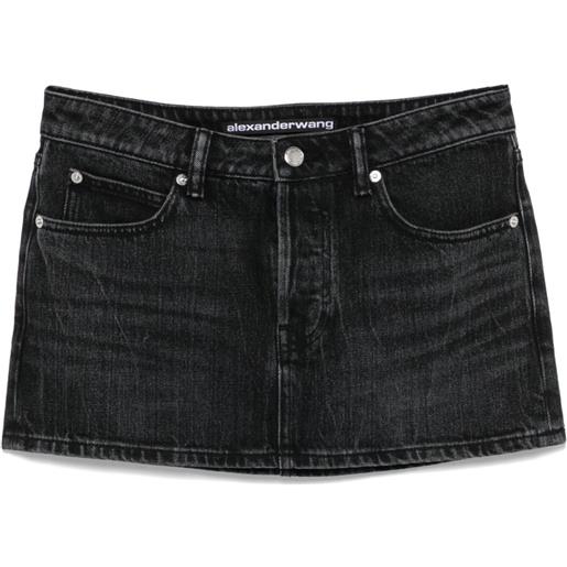 Alexander Wang minigonna denim - nero