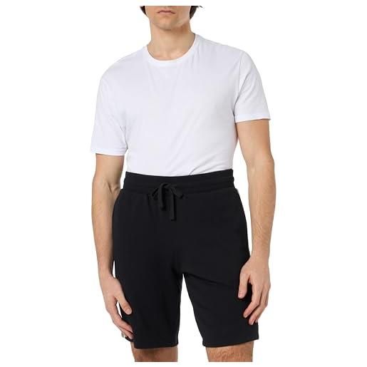 Emporio Armani iconic terry loungewear bermuda shorts, pantaloni della tuta uomo, grigio (medium melange grey), l