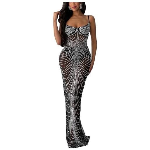 Zoctuo abiti da sera freddi della spalla per le donne formali, balli, galas, vigilia di capodanno, 32 nero, m