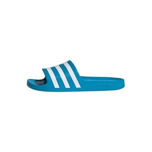 adidas adilette aqua slides, infradito unisex - adulto, pure teal core nero pure teal, 40/41 eu