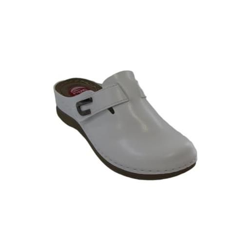 Dr.Punto Rosso dr punto rosso zs617 zoccoli sabot pantofole scarpe, donna, bianco, eu 41