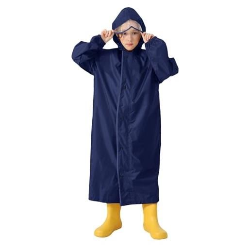 lozssnigzi mantella antipioggia bambino mantella pioggia impermeabile ragazzi ragazze tinta unita poncho antipioggia lungo giacca pioggia mantellina pioggia bambino con cappuccio e bottoni