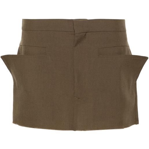 Rick Owens minigonna cut-off - verde