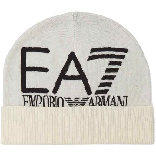EA7 beanie con maxi logo