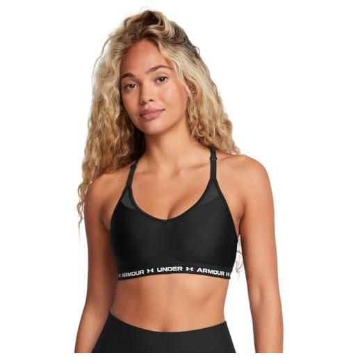 Under Armour reggiseno sportivo da donna crossback low impact, (001) nero/bianco, s