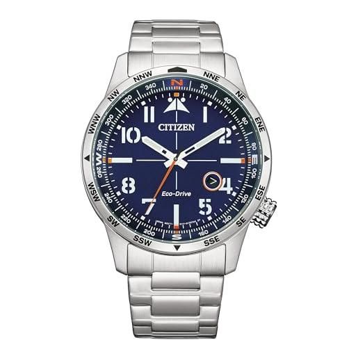 Citizen Eco-Drive AW7037-82L - Orologio Da Uomo Al Quarzo, Quadrante Blu, Cinturino In Acciaio, Vetro Minerale, 10 Bar - 5