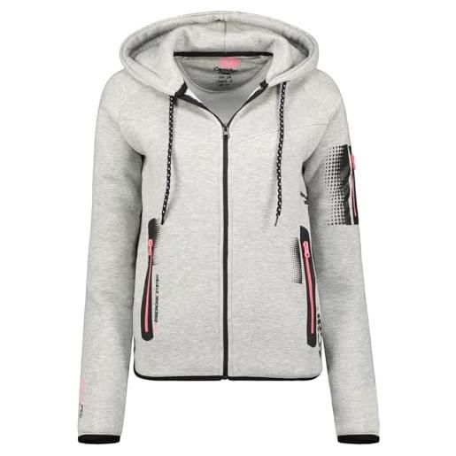 Canadian Peak fanatic lady - sweat femme zip capuche poches - sweatshirt pull manches longues chaud hoodie veste - femmes printemps ete automne hiver (noir xl)