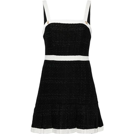 alice + olivia abito clarine con scollo quadrato - nero