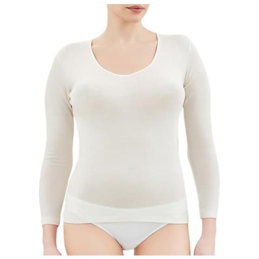 Maglie Intime Donna 100% Cotone - Confezione Da 3 Pezzi Taglie Forti Mezza Manica - Foto 6