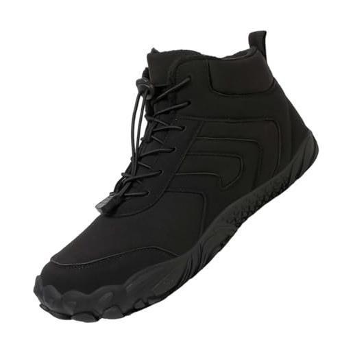 Generisch scarpe da ginnastica da uomo a piedi nudi, leggere, da neve, sportive, da trekking, per uomini, comode e antiscivolo, per fitness, attività all'aria aperta, nero , 40 eu