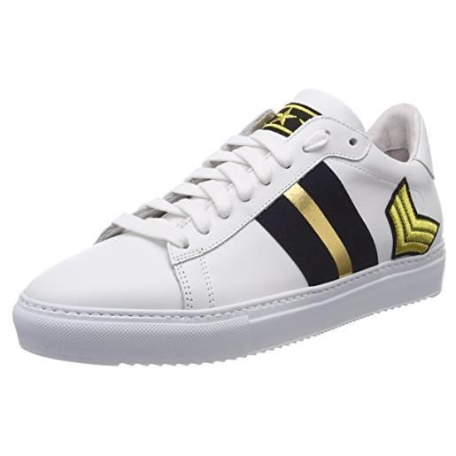 Stokton sneaker, scarpe da ginnastica basse donna, multicolore (white/pink/gold), 42 eu