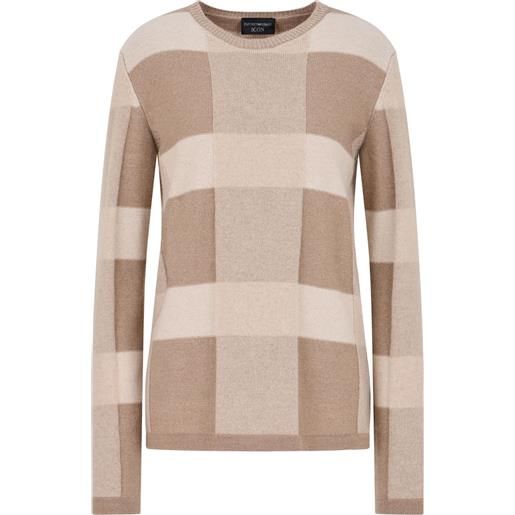 Emporio Armani maglione icon a quadri - toni neutri