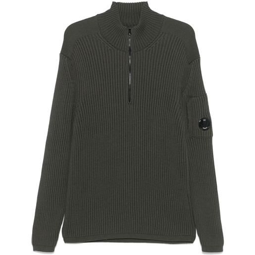 C.P. Company maglione con dettaglio lens - verde