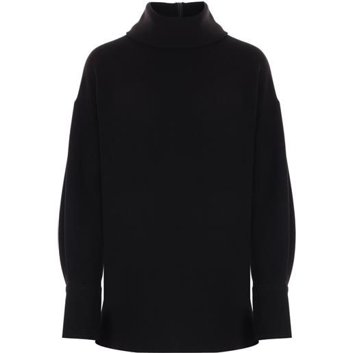 Alberto Biani blusa in crêpe de chine - nero