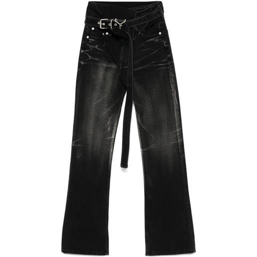 Y/Project jeans con cintura - nero