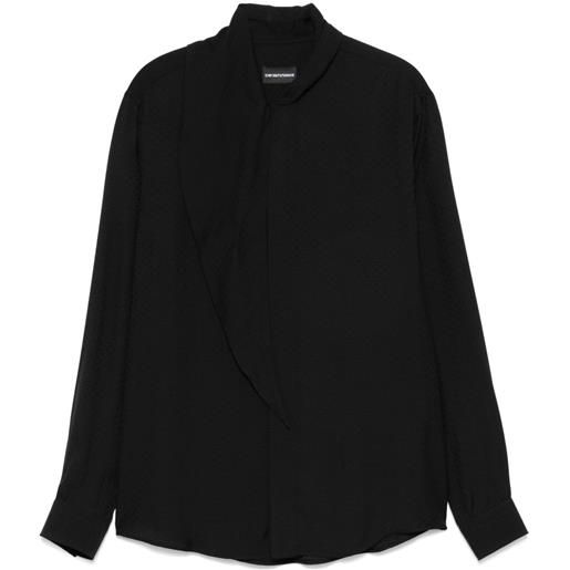 Emporio Armani camicia con effetto jacquard - nero