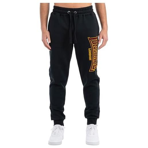 Lonsdale blackley jogging, marl grey/oxblood/yellow, l uomo