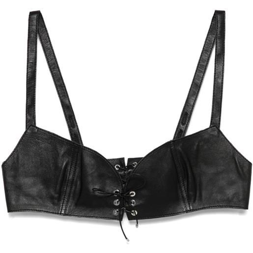 Ludovic de Saint Sernin top corto easy cleavage - nero
