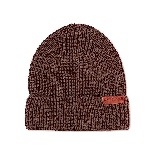 Hofbrucker seit 1948 hofbrucker elegante berretto in cotone biologico, per neonati e bambini, a maglia grossa, per ragazzi e ragazze, rosso mirtillo, 54-56