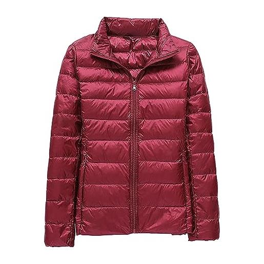 Piumino Donna 100 Grammi Caldo Antivento Leggero Piumini Con Cappuccio Invernali Trapuntato Imbottito Giubbotto Elegante Comodo Mezza Stagione Giacca Manica Lunga Taglie Forti Cappotto Casual