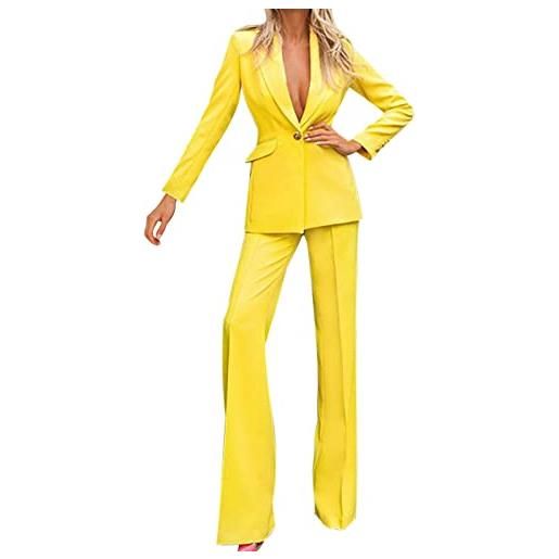 riou tailleur pantalone donna autunno eleganti con pantaloni elegante da cerimonia completo tailleur curvy matrimonio blazer e pantaloni con completo da tuta lavoro in due pezzi set