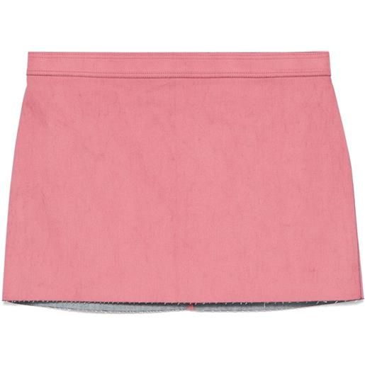 Rick Owens minigonna cerata - rosa